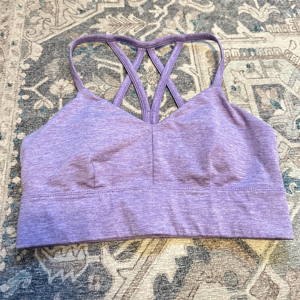 Joylab Women’s Strappy Padded Sports Bra Size Medium Purple